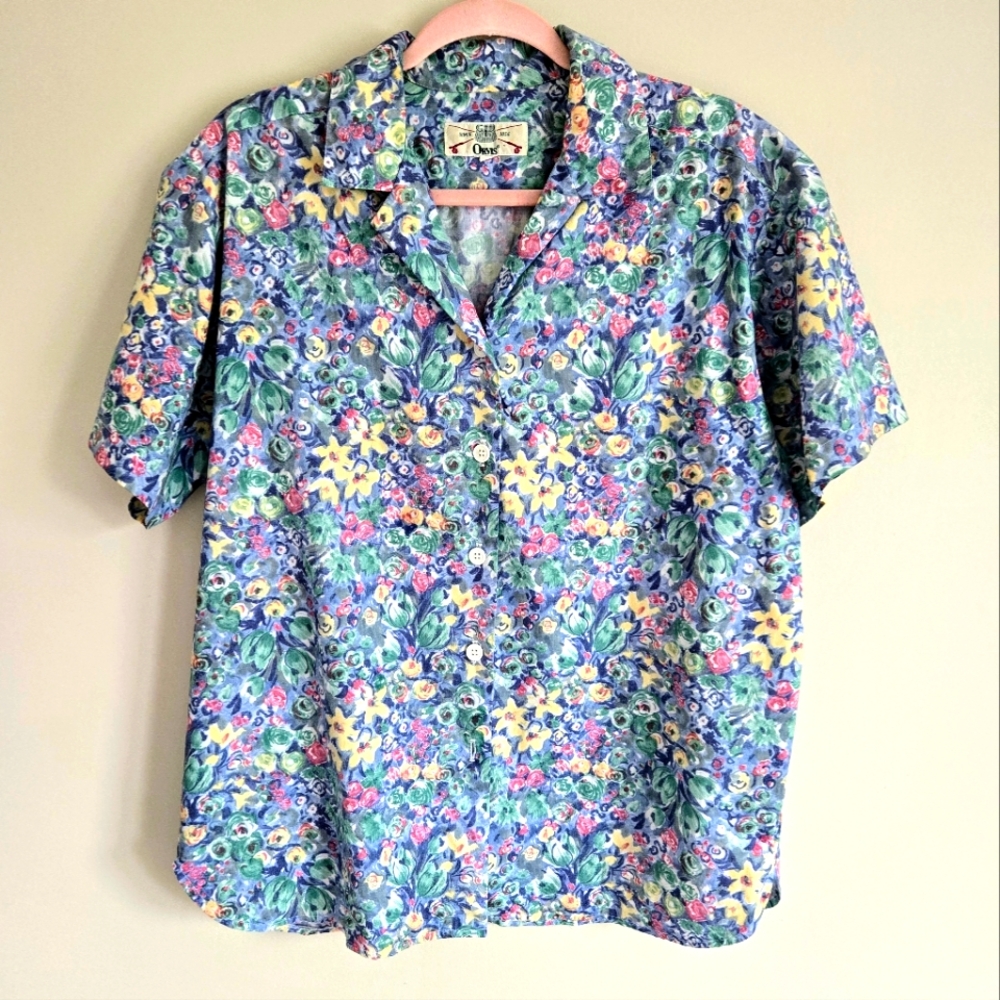 💐VTG Orvis floral button down shirt - Picture 2 of 6